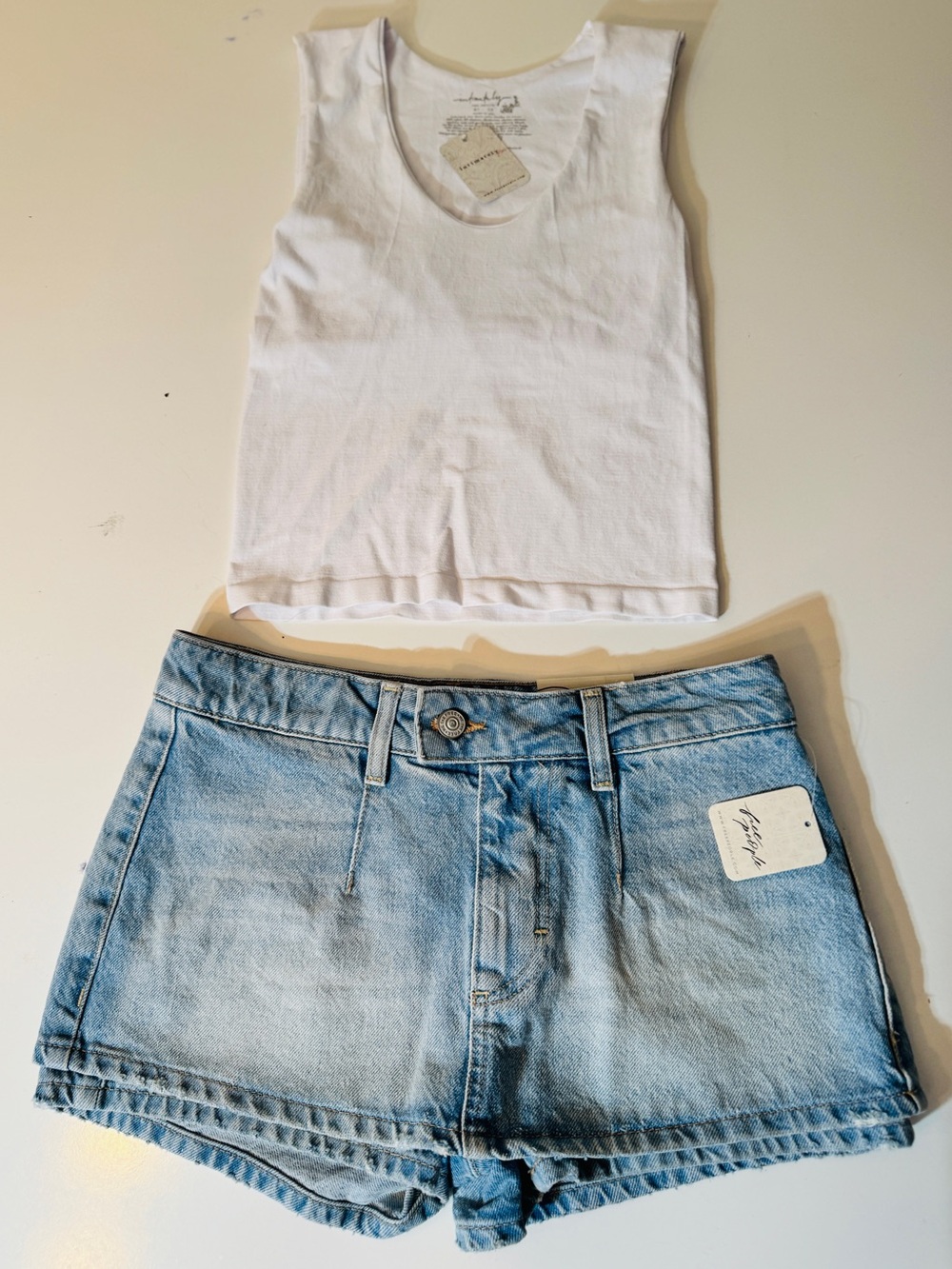 FREE PEOPLE NEW WITH TAGS! TANK IS XS/S & SKORTS ARE SIZE 25.